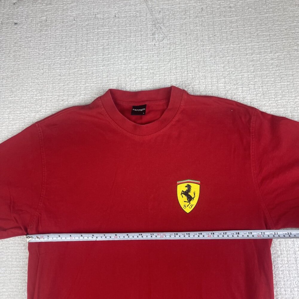 Vintage Ferrari T Shirt Mens Large L Red Short Sleeve Scuderia Logo 2002 - - Picture 9 of 16